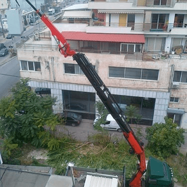 Μεταφορά Υλικών Οικοδομής με Γερανό
